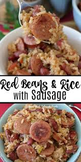 Red Beans And Rice With Sausage Is Loaded With Smoked Sausage Red Beans And Tender Rice In 2020 Smoked Sausage Recipes Hillshire Farm Sausage Recipes Sausage Dishes