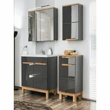 Große auswahl der besten marken. Elegant Badmobel Waschbecken Mit Unterschrank 2in1 Set Waschtisch Bodenstehend Weiss Hochglanz 455mm Fsnf Org
