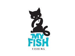 my fish cat logo design graphic design logo fish logo