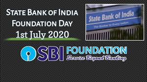 State bank of india is the largest multinational public sector bank in india. 1st July 2020 Sbi Foundation Day Youtube
