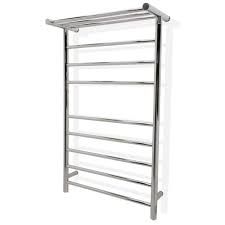 Eliminates mold / mildew growth. Anzzi Eve 8 Bar Stainless Steel Wall Mounted Electric Towel Warmer Rack In Polished Chrome Tw Az012ch The Home Depot