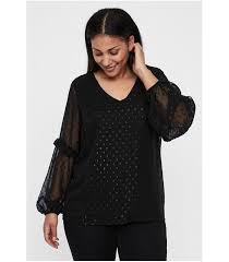 Maybe you would like to learn more about one of these? Blouse Grande Taille Junarose Transparente A Plumetis Et Volants Noire