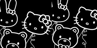 Hello kitty black and white. Dollzis Hello Kitty Background Black And White