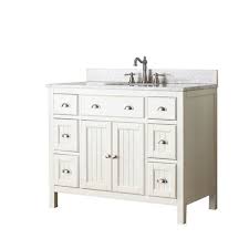 Choose an elegant vanity with a top or mix and match our vanities without tops with our selection of vanity tops and parts.if you're looking for something more unique you can get custom vanity tops with riverstone quartz™, customcraft® laminates, and corinthian™ solid surface tops. Avanity Hamilton French White 42 Inch Vanity Combo With White Carrera Marble Top Hamilton Vs42 Fw C Bellacor