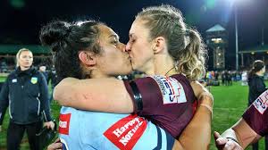 Nsw vs qld the 2016 state of origin series will be the 36th time the annual. Women S State Of Origin 2019 Nsw Vs Qld Vanessa Foliaki And Karina Brown Kiss