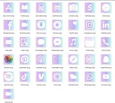 36 Iphone Home Screen Icons App Icon Covers For Ios 14 Cotton Candy Pink Blue Purple Gradient Pastel Soft Color Icons App Icon Screen Icon Homescreen