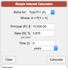 Simple Interest Calculator A P 1 Rt