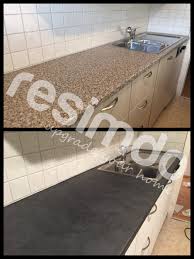 Hier Wurde Die Arbeitsflache Einer Kuche Mit Robuster Mobelfolie Von Resimdo In Stylischem Schieferlook Uberz Arbeitsflache Kuche Kuche Bekleben Arbeitsflachen