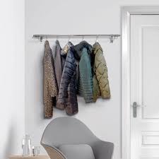 Like the skubb hanging compartments organizer that instantly turns a rail into 6 shelves. Wall Mounted Clothes Hanging Rail 610mm Displaysense