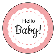 Celebrate Your Newborn Baby With Help From These Circle Printables Available In Blue Green Pink And Yellow Baby Shower Labels Gift Tag Template Hello Baby