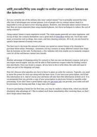 We did not find results for: Calameo Why You Ought To Order Your Contact Lenses On The Internet