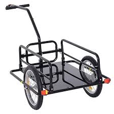 Transportanhanger Wagen Homcom In 2020 Fahrrad Lastenanhanger Klapprad Fahrrad