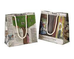 Halloween decorations newspaper bags interior styling interior decorating. Recycle Newspapers Newspaper Bags Paper Bag Design How To Make A Paper Bag