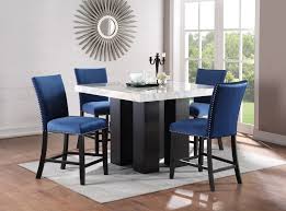 A dining room brings people together; Croix Pub 4 Blue Chairs D163 Pub W Bl Chaira Dining Room Groups Price Busters Furniture
