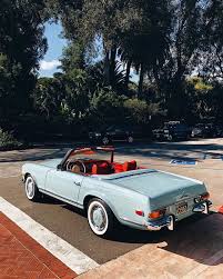 With That Interior I D Never Put The Top Up Mercedes Benz 280sl Pc Itsallgid Mercedes Benz Classic Mercedes Mercedes Benz