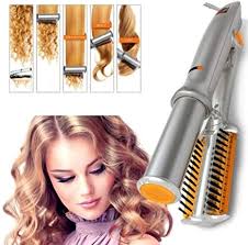 Io lo mettevo con i capelli bagnati, poi una parrucchiera mi disse di metterlo con i capelli asciutti perchè l'acqua sui capelli lo faceva scivolare via e sarebbe stato inutile usarlo. Piastra Professionale Rotante Liscia E Arriccia Capelli 4 In 1