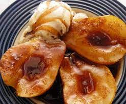 Quick Vanilla Cinnamon Honey Pear Recipe Pear Recipes Baked Pears Roasted Pear