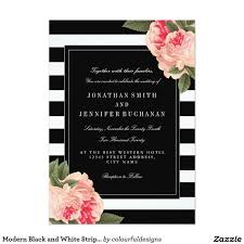Modern Black And White Stripes Wedding Suite Invitation Zazzle Com White Stripes Wedding Striped Wedding Wedding Invitations