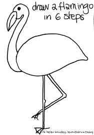 Learn To Draw A Flamingo In 6 Steps Learn To Draw How To Draw Flamingo Easy Drawings For Kids