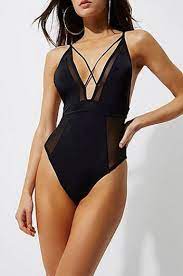 15 Black Swimming Costumes Under 30 Society19 Uk Black Swimming Costume Swimming Costume Strappy Swimsuits