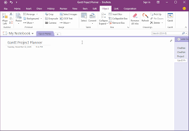 Gantt Project Planner Template For Onenote Project Planner