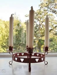 Swedish Christmas Heart Round Metal Candle Holder For 4 Candles Jul 473006624