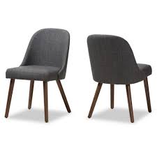 Sale ends in 13 hours 1.6k. Set Of 2 Cody Mid Century Modern Walnut Finished Wood Fabric Upholstered Dining Chair Dark Gray Baxton Studio Target