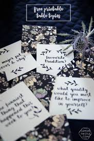 Free Printable Table Topics Pretty Conversation Starters For A Dinner Party Dinner Table Games Dinner Party Games Christmas Dinner Party