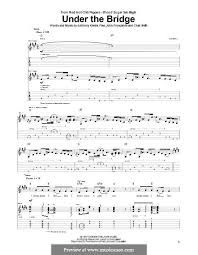 Red Hot Chili Peppers If You Have To Ask Guitar Tab Under The Bridge Red Hot Chili Peppers By Flea A Kiedis C Smith J Frusciante On Musicaneo Hottest Chili Pepper Red Hot Chili Peppers Chili Pepper