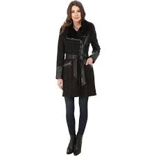 Via Spiga Herringbone Asymmetrical Tweed Coat W Faux Fur Collar 180 Liked On Polyvore Featuring Outer Tweed Coat Herringbone Coat Faux Fur Collar Coat