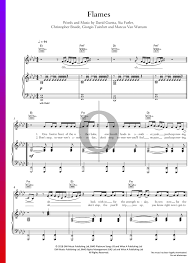 David guetta feat sia flames (7. Flames Sheet Music Piano Voice Guitar Pdf Download Streaming Oktav
