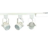 Led Track Lighting Kit White Finish Gu10 7 5w 3k Led Bulb 50163 3kit 3k Wh Direct Lighting Com 888 628 8166