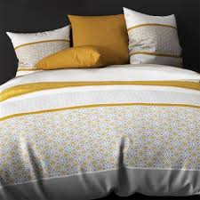 Découvrez nos tissus grande largeur pour housse de couette : Parures De Lit Parure De Couette 100 Coton 57 Fils 240x260 Bonus Moutarde Cuisine Maison