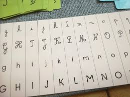 Regarde attentivement le tableau pour savoir écrire les lettres de l'alphabet en cursive minuscule ou en cursive majuscule, et en scripte minuscule ou en . Materiel Des Correspondances Montessori Mais Pas Que