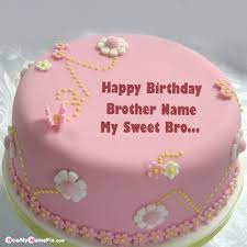 Happy birthday brother cake images download. Birthday Cake For Brother Name With Photo Frame Create Images Online
