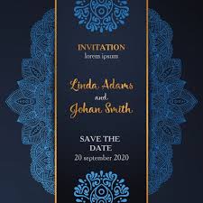 Dark Blue Floral Wedding Design Event Poster Template Letterpress Business Cards Business Card Minimalist