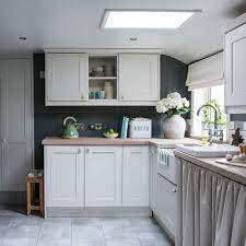 Laminate kitchen worktops are a stylish and practical option for any kitchen and are available in an extensive selection of styles and designs. Shaker Style Kitchen Makeover With Modern Grey Walls