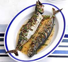 Barbecued Mackerel With Ginger Chilli Lime Drizzle With Extra Virgin Olive Oil Mackerel Red Chili Peppe Mackerel Recipes Bbc Good Food Recipes Bbq Recipes