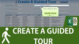 how to create a guided tour in excel