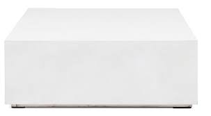 Bleached Concrete Square Block Coffee Table Coffee Table Concrete White Concrete