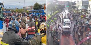 Bogotanos reportan falta de buses en transmilenio y aglomeraciones tras inicio de la cuarentena estricta. Cierran Portal De Las Americas Y Suba Por Manifestaciones Noticentro 1 Cm