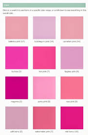 Pink Color S Shades Of Pink Names Pink Paint Colors Pink Names
