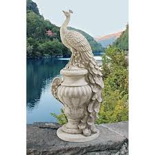 Staverden Castle Peacock On An Urn Garden Statue In 2020 Outdoor Sculpture Garden Statues Resin Garden Statues