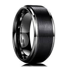 Tungsten Wedding Band Ring 10mm For Men Women Red Black Domed Brushed Polished Size 4 Amazon Co Rings For Men Tungsten Carbide Wedding Bands Engagement Bands