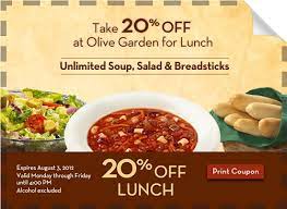 Olive garden coupons for lunch. 20 Off Olive Garden Lunch Coupon Addictedtosaving Com