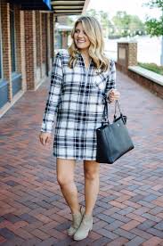 Flannel Dress Outfit For The Cutest Fall Outfits Click Through To Bylaurenm Com Maxi Dress Outfit Fall Plaid Flannel Dress Plaid Dress Outfit