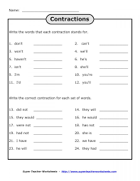 8 4th Grade Printable Worksheets 4th Grade Reading Worksheets Language Arts Worksheets Contraction Worksheet