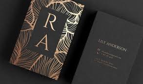 Impress your clients and stand out from the competition with custom hot foil stamped business cards. Luxury Black Business Card Printing Business Card With Rose Gold Foil Stamping Gold F Printing Business Cards Black Business Card Luxury Black Business Cards