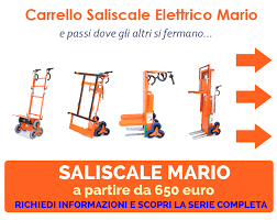Art.071 carrello fm portacasse in acciaio inox aisi 304 2 ruote pneumatiche nylon ø 260. Carrello Saliscale Elettrico Saliscale Motorizzato Saliscale Mario