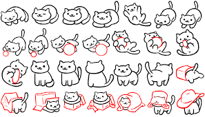 Keptalalat A Kovetkezore Smile Drawing Positions Neko Atsume Atsume Neko Cat